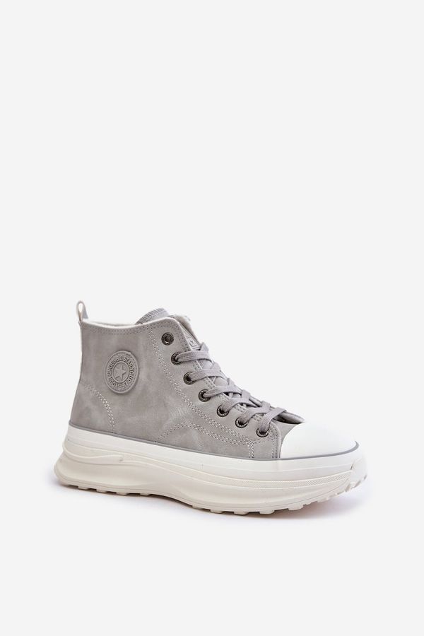 BIG STAR SHOES Insulated women's platform sneakers Big Star grey