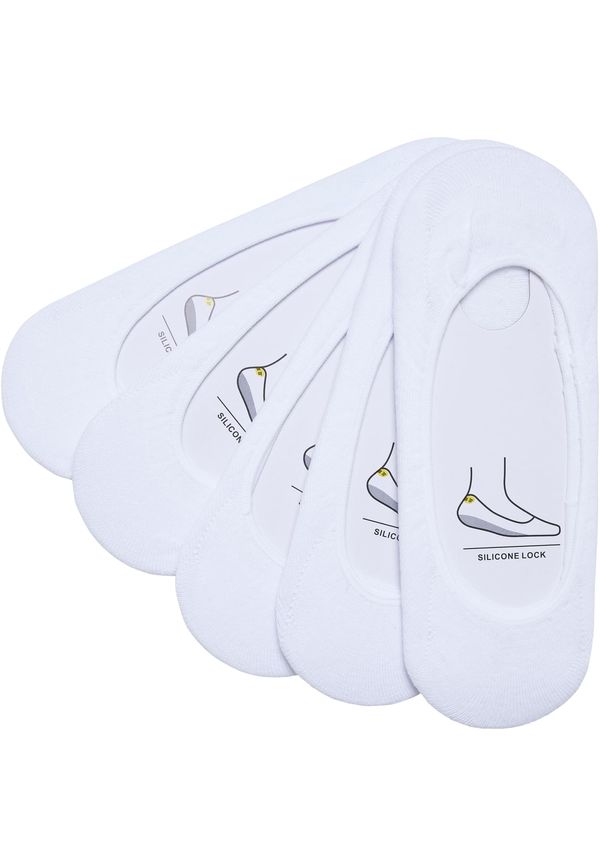 Urban Classics Accessoires Invisible Socks 5-Pack White