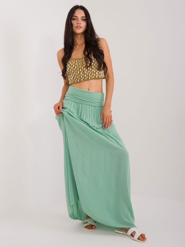 Fashionhunters Italian style pistachio maxi skirt Clarence OCH BELLA