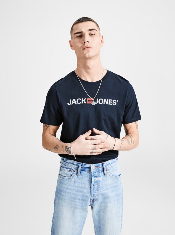 Jack & Jones Jack & Jones Blue T-Shirt with Print & Jones - Men