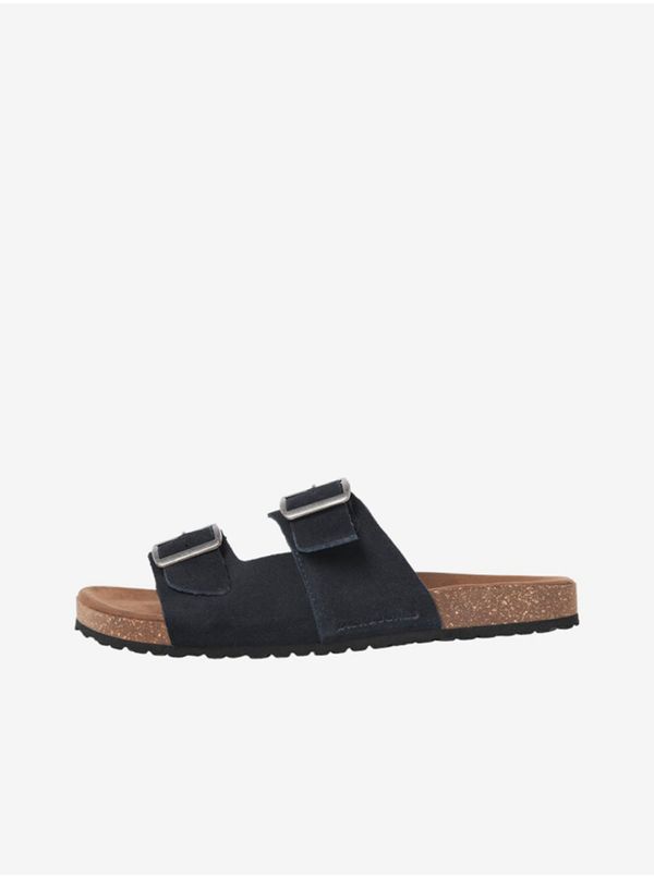 Jack & Jones Jack & Jones Louis Dark Blue Suede Slippers - Men's