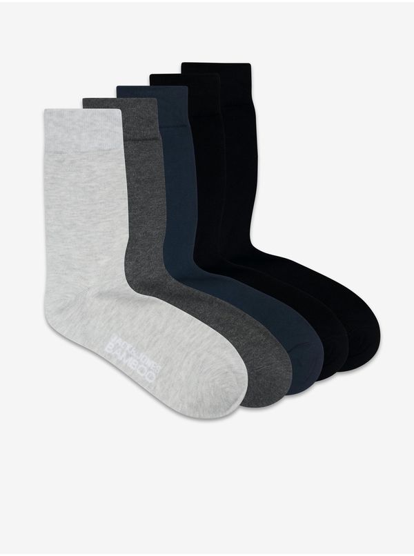 Jack & Jones Jack & Jones Set of five pairs of socks in grey, black and navy blue Jack & Jon - Men's