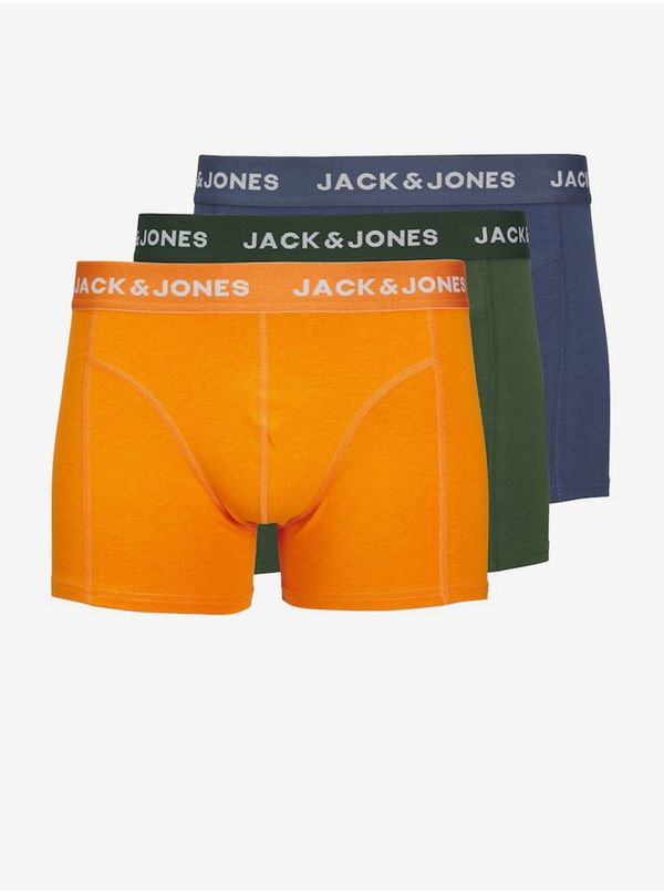 Jack & Jones Jack & Jones Set of three men's boxer shorts in blue, green and orange Jack & J - Men