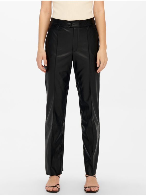 JDY JDY Rex Black Leatherette Pants for Women - Womens