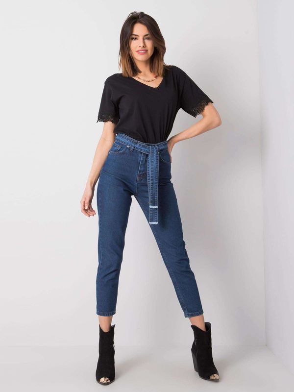 RUE PARIS Jeans trousers-320-SP-2902.09P-dark blue