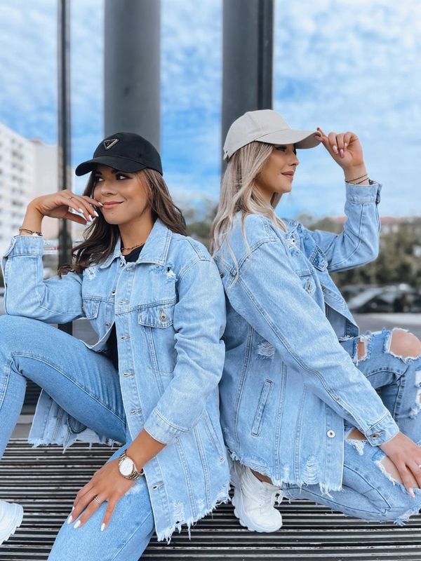 DStreet Jeansowa kurtka damska MARY ANN niebieska Dstreet