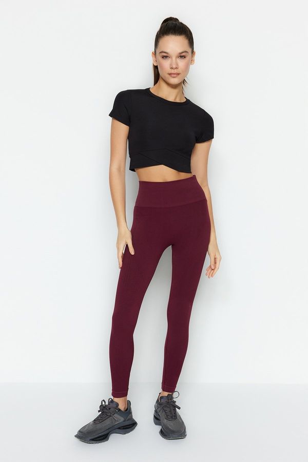 Jerf Jerf Lily - Burgundy High Waist Consolidating Leggings