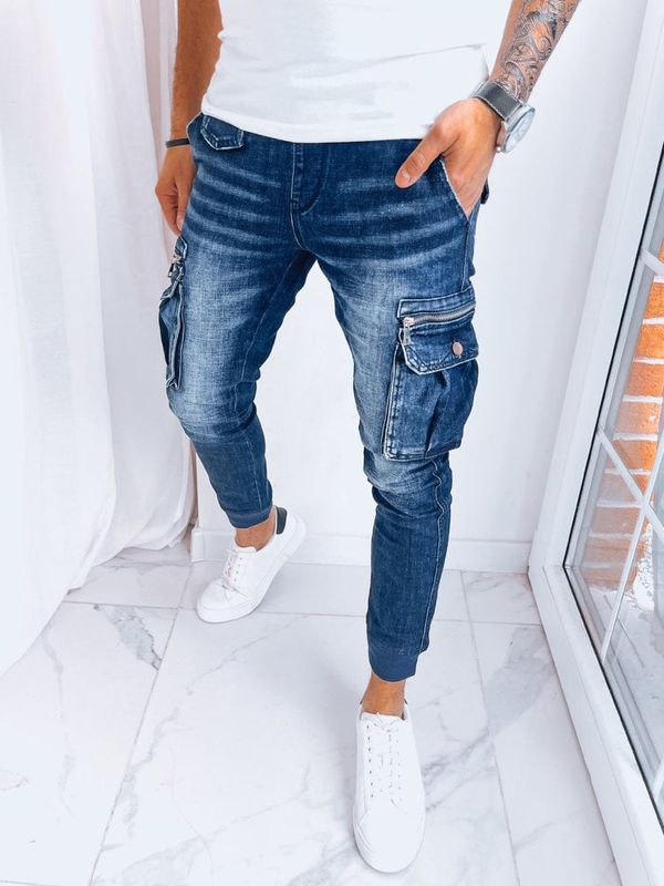 DStreet Joggery męskie jeansowe bojówki granatowe Dstreet