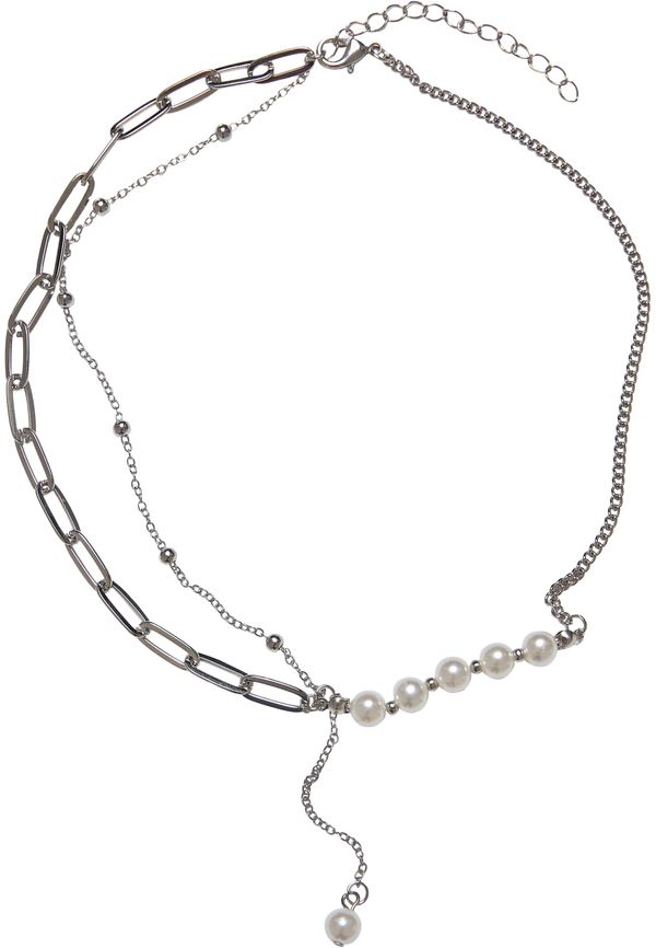 Urban Classics Accessoires Jupiter Pearl Assorted Chain Necklace Silver