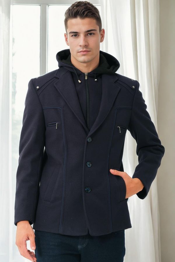 dewberry K7532 DEWBERRY MEN'S COAT-NAVY-1