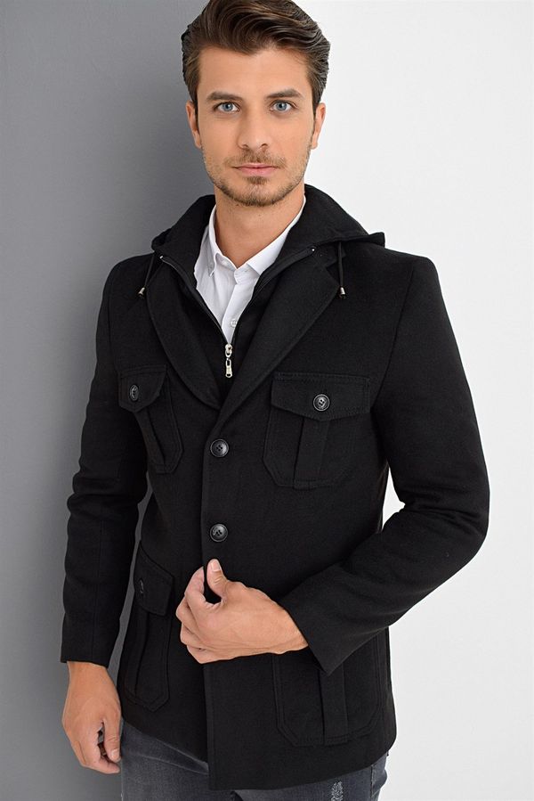 dewberry K7538 DEWBERRY MEN'S COAT-BLACK