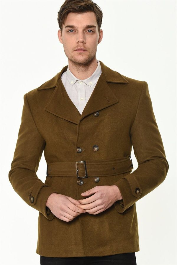 dewberry K7539 DEWBERRY SLIM-FIT MEN'S COAT-CAMEL