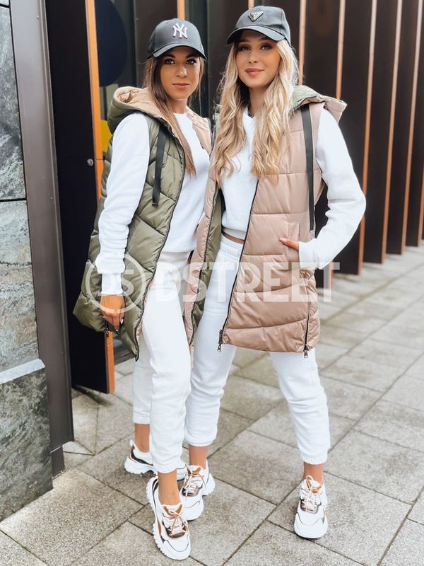DStreet Kamelowa dwustronna kamizelka damska ONADE Dstreet