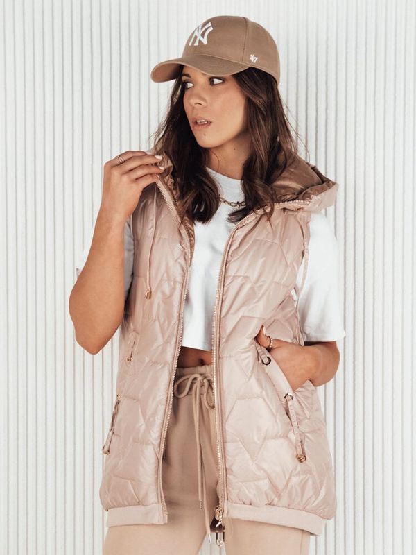 DStreet Kamizelka damska pikowana COLINE złota Dstreet