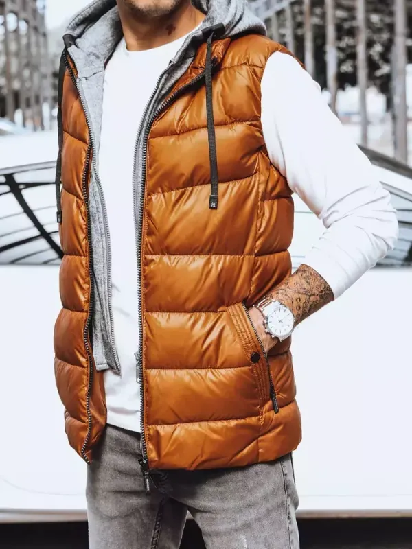 DStreet Kamizelka męska kamelowa Dstreet