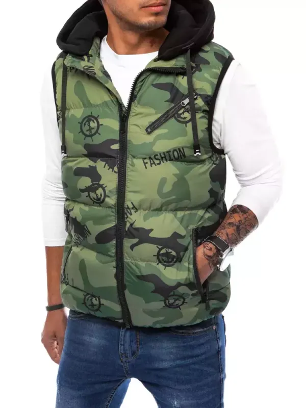 DStreet Kamizelka męska pikowana camo Dstreet