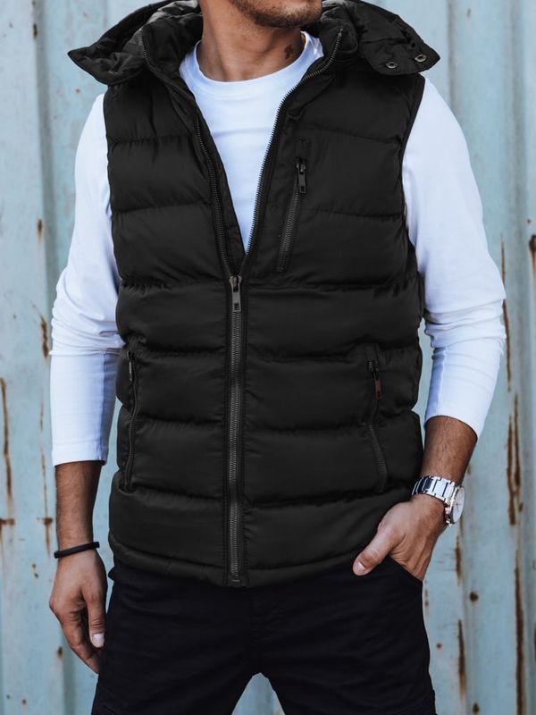 DStreet Kamizelka męska pikowana czarna Dstreet