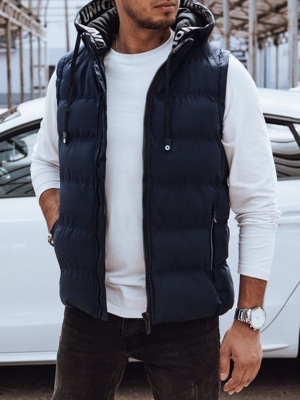 DStreet Kamizelka męska pikowana granatowa Dstreet