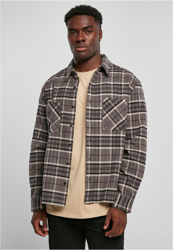 Urban Classics Kane Check Shirt Boxes Grey/Black