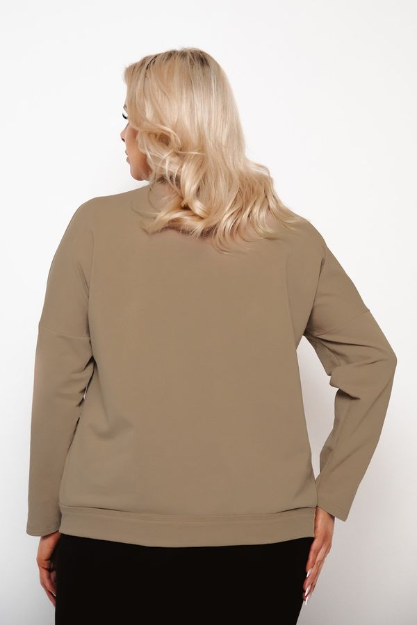 Italian Fashion Karina women's long-sleeved sweatshirt - camel