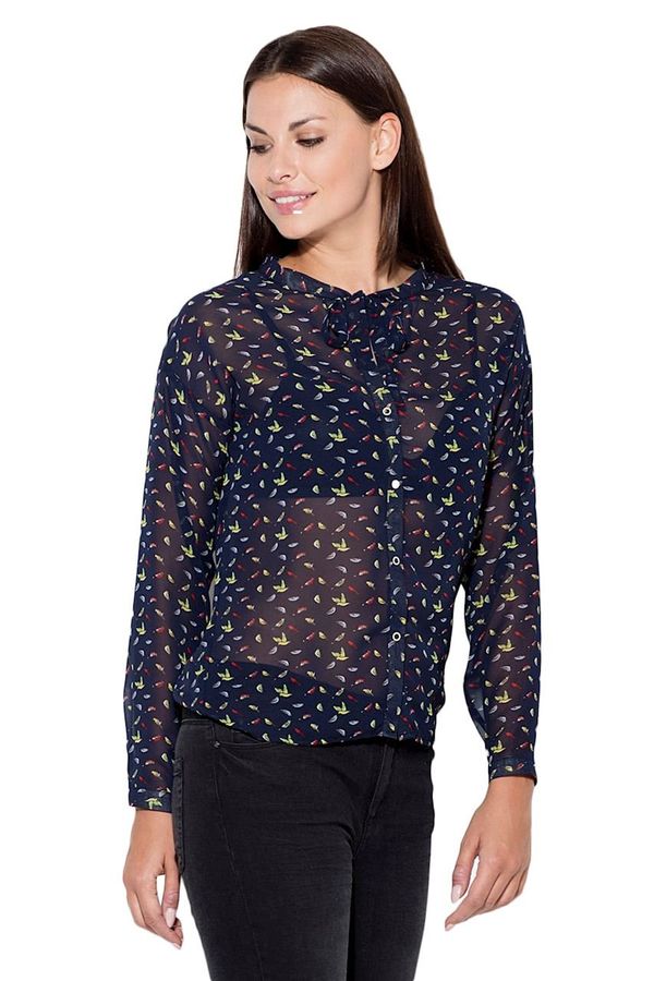 Katrus Katrus Woman's Shirt K135 Navy Blue