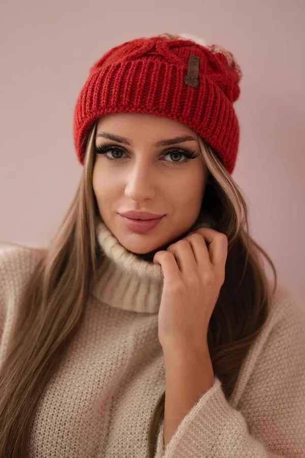 Kesi Kesi Cap with fleece Alice K248 raspberry+ecru