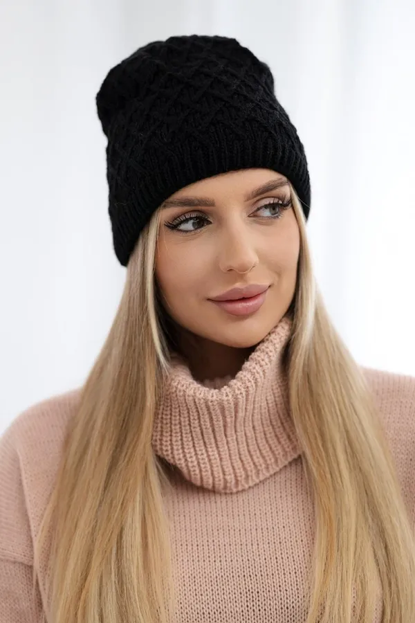 Kesi Kesi Cap with fleece Kratka K204 black