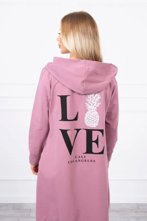 Kesi Kesi Cardigan with print dark pink