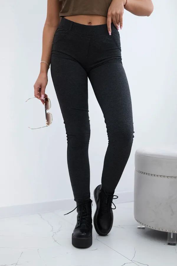 Kesi Kesi Cotton trousers with back pockets graphite