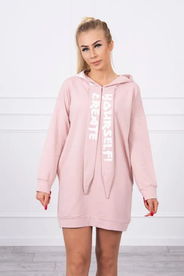 Kesi Kesi Dress with hood Oversize dark powdered pink