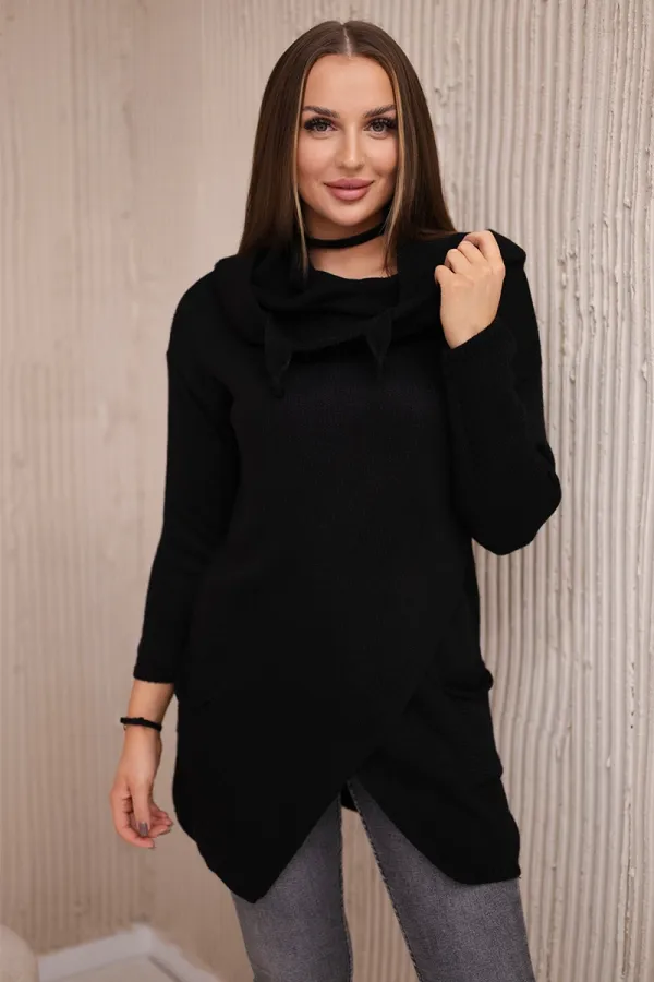 Kesi Kesi Sweater with envelope bottom black