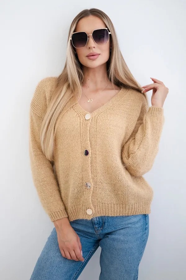 Kesi Włoski Kesi Włoski Button-down sweater camel