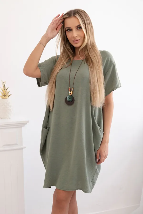 Kesi Włoski Kesi Włoski Dress with pockets and pendant light mint