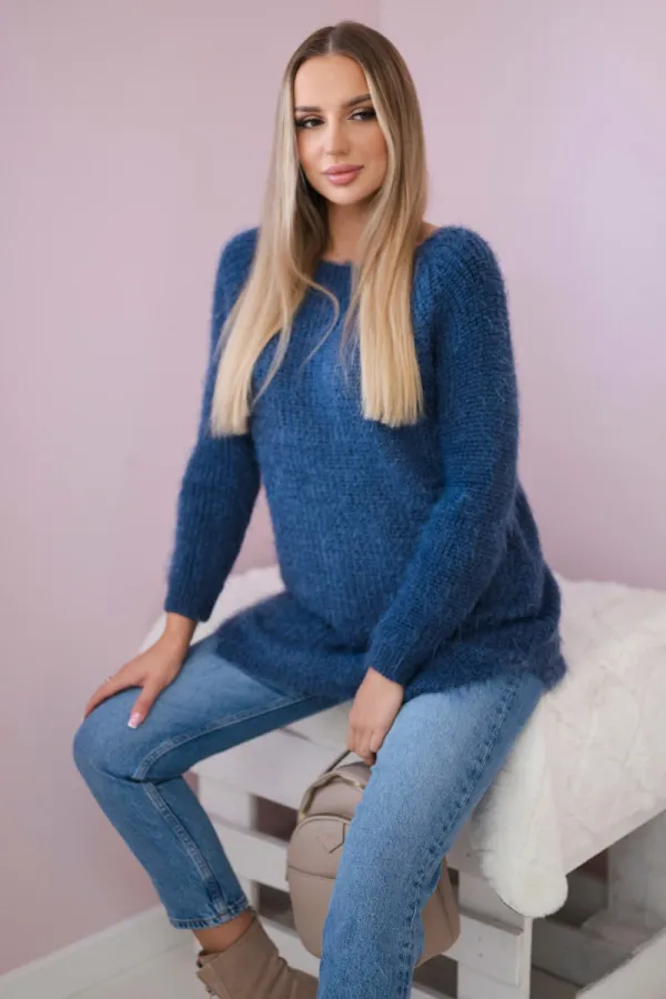 Kesi Włoski Kesi Włoski Fluffy sweater denim