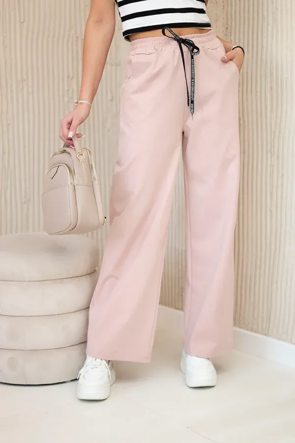 Kesi Włoski Kesi Włoski Punto pants with wide legs dark powder pink