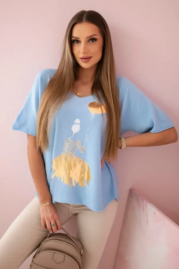 Kesi Włoski Kesi Włoski Sweater blouse with hearts