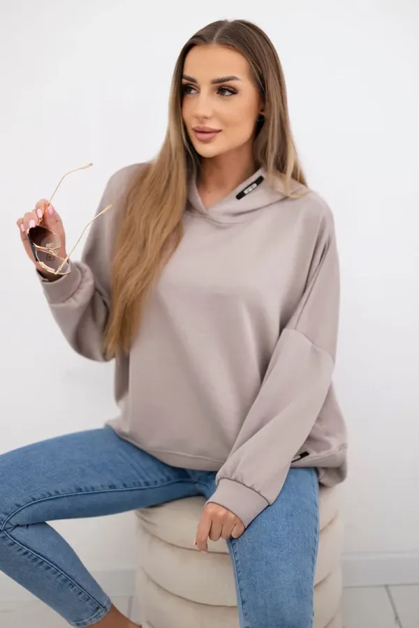 Kesi Włoski Kesi Włoski Viscose hoodie fango