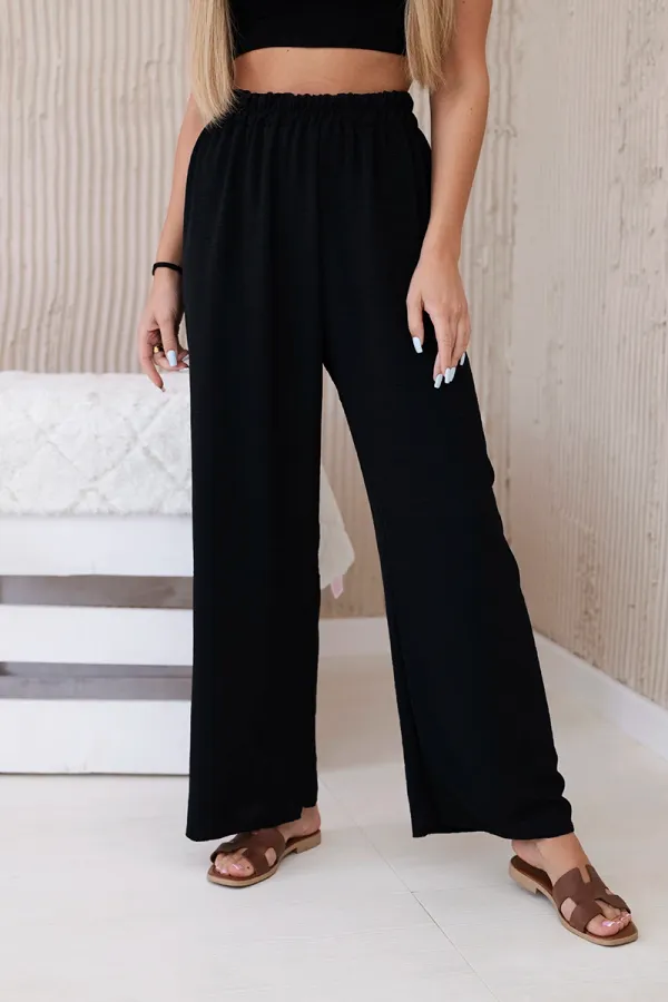 Kesi Włoski Kesi Włoski Wide-leg trousers black