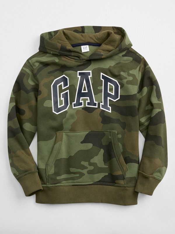 GAP Khaki Boys' Kids Sweatshirt GAP Logo camo pullover hoodie