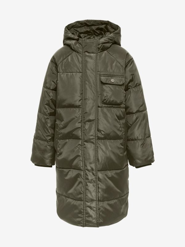 Only Khaki Girls' Quilted Coat ONLY New Belinda