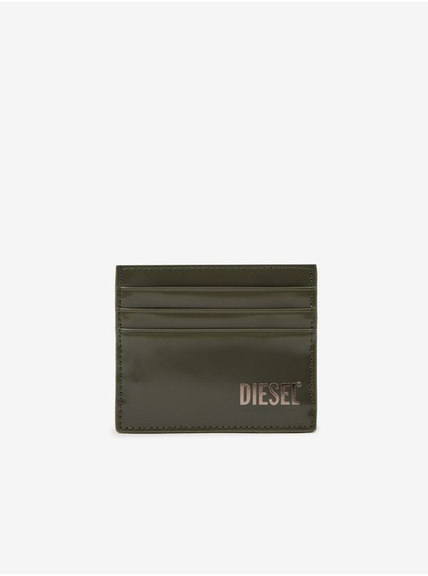 Diesel Khaki Men's Leather Card Case Diesel - Mens