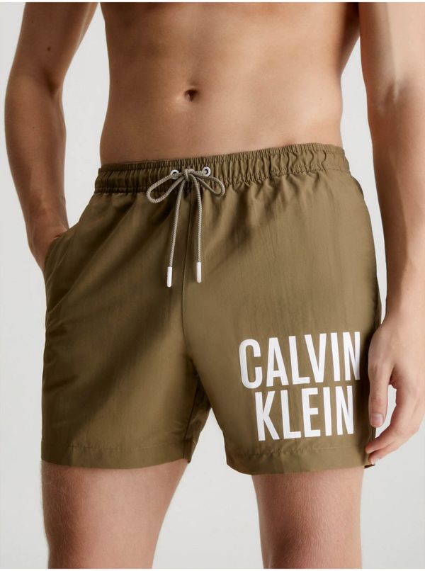 Calvin Klein Khaki Men's Swimsuit Calvin Klein Underwear Intense Power-Medium D - Men's