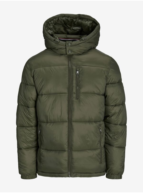 Jack & Jones Khaki Men's Winter Quilted Jacket Jack & Jones Eddie - Men