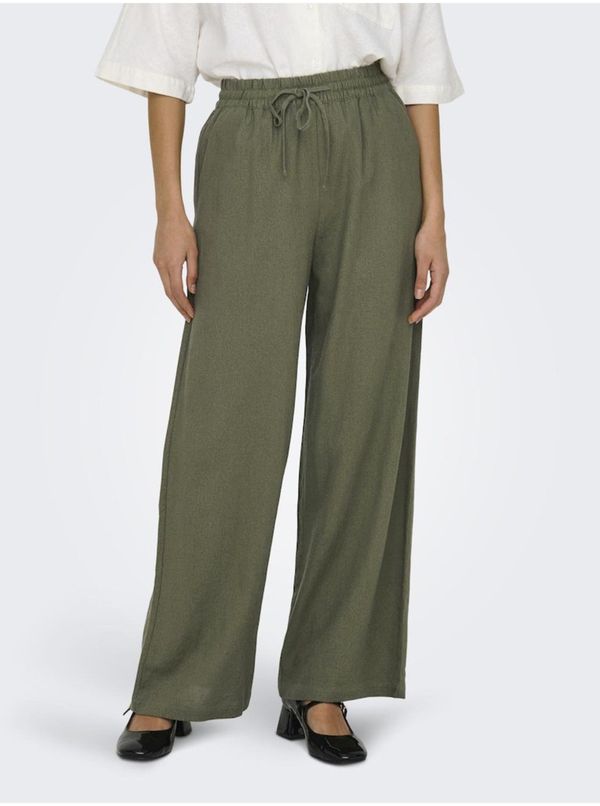 JDY Khaki Women's Linen Trousers JDY Say