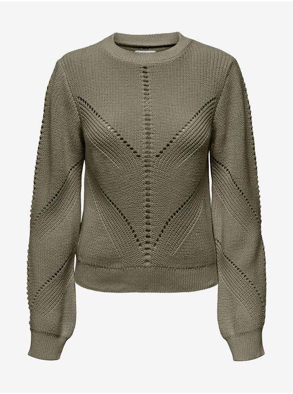 Only Khaki Womens Patterned Sweater ONLY Ella - Women