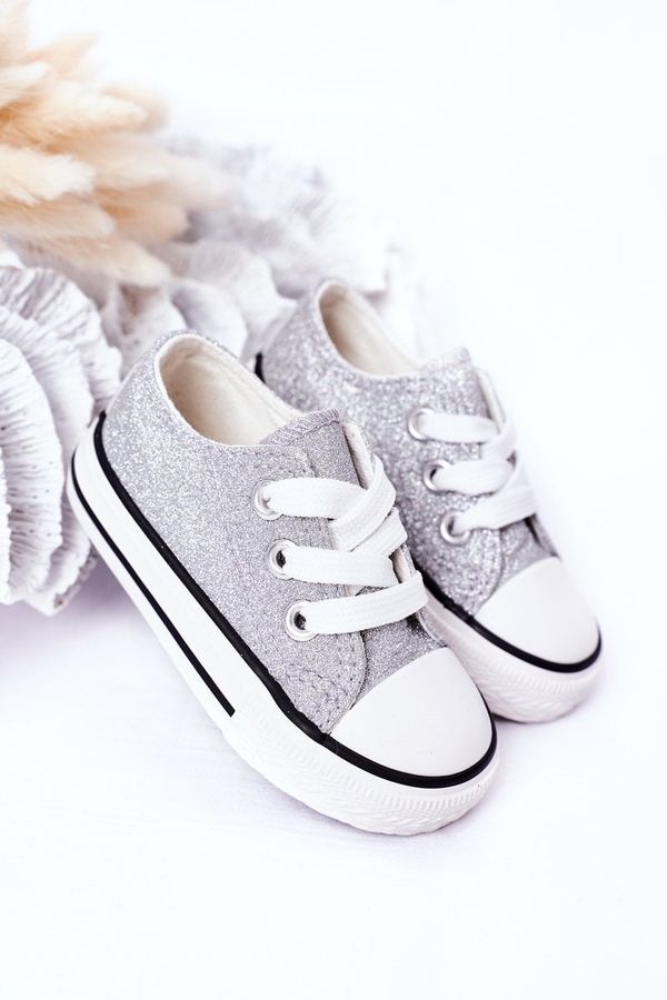 Kesi Kids Brocade Sneakers Silver Bling-Bling