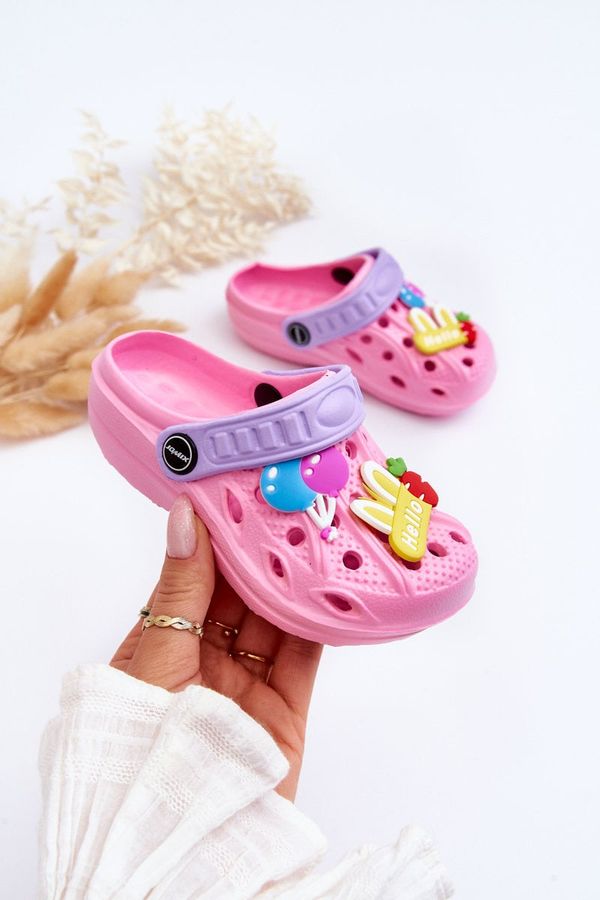 Kesi Kids Foam Lightweight Sandals Crocs Pink Sweets