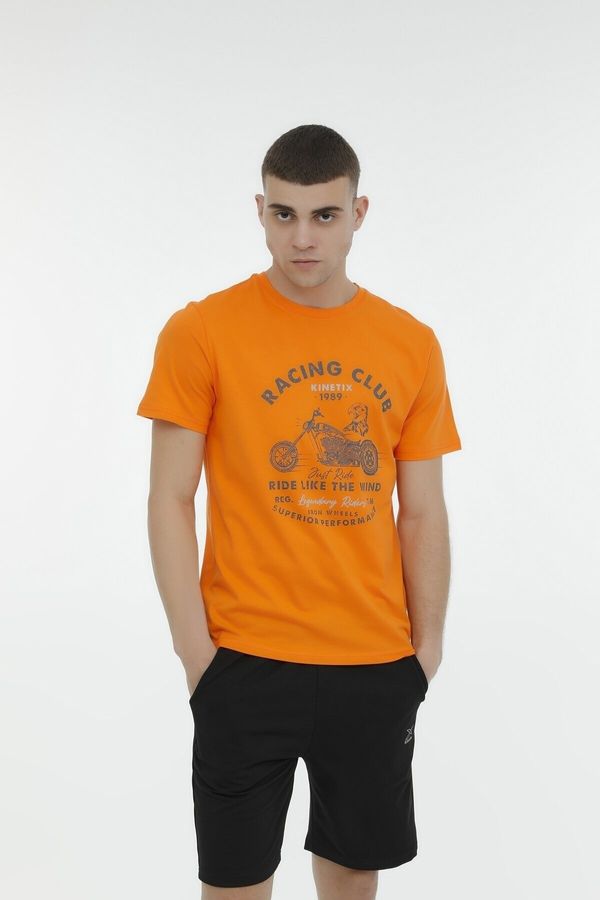 KINETIX KINETIX Ml Zach-b 11vntagex3 Orange Men's Short Sleeve T-shirt