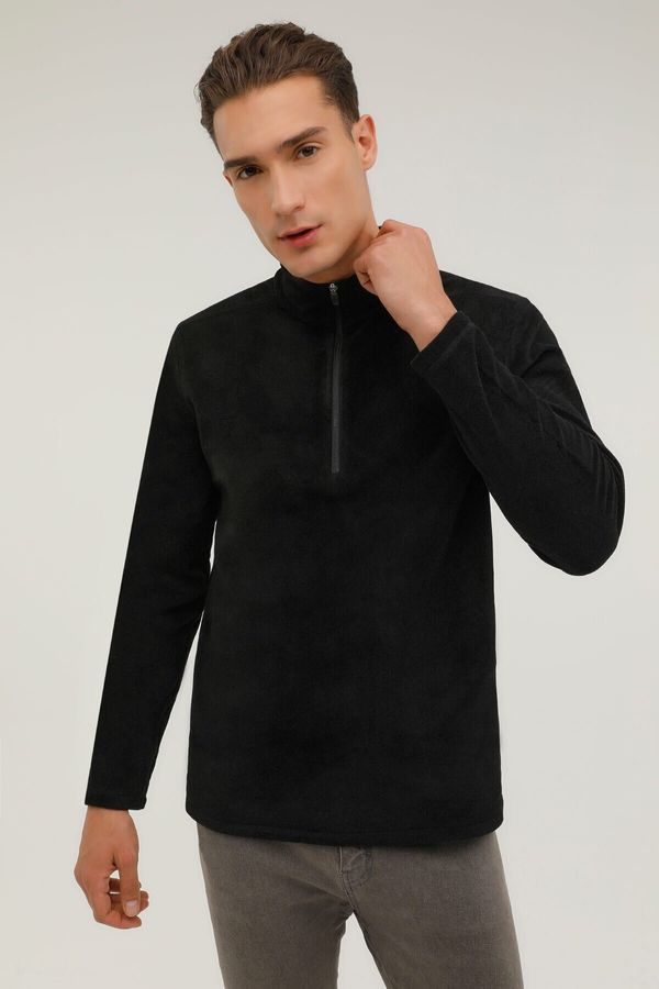 KINETIX KINETIX Zippered Collar Fleece 2pr Black Men's Fleece