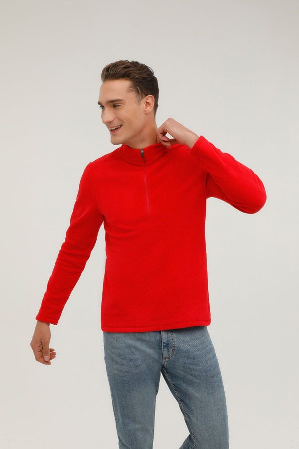 KINETIX KINETIX Zippered Collar Fleece 2pr Men's Red Fleece